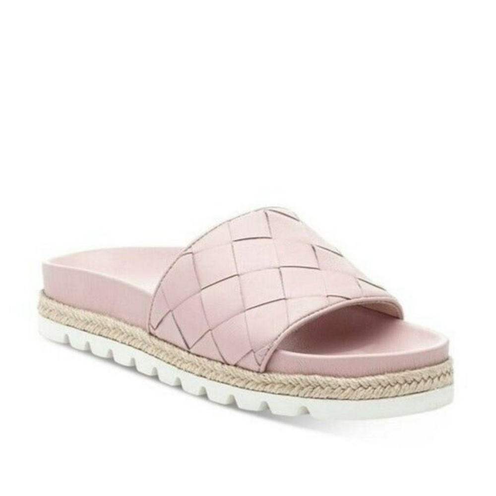 NWT J/SLIDES ROLLIE Pink Leather Sandal